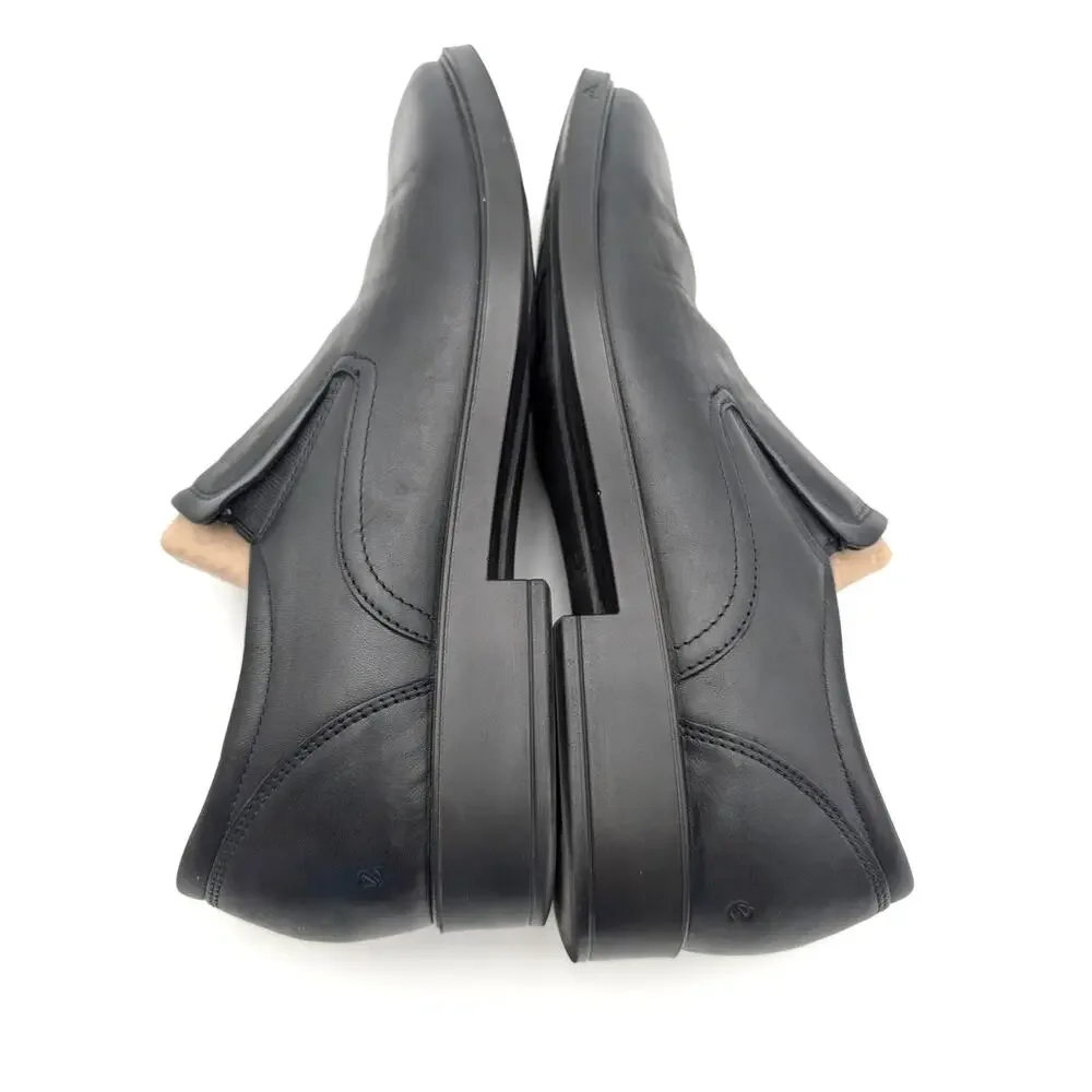 Ecco Metropole Milan Men's Leather Slip-On Derby Shoes Black Size US8-8.5 EU42